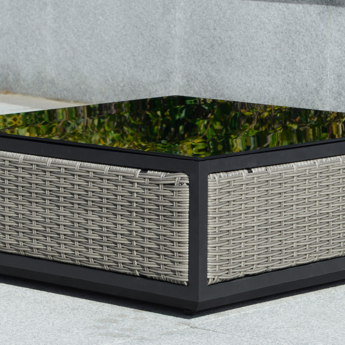 Outsunny 6 Pieces Patio Wicker Corner Sofa Set, Outdoor PE Rattan Sectional Conversation Aluminum Frame Furniture Set w/ Padded Cushion & Coffee Table, Grey