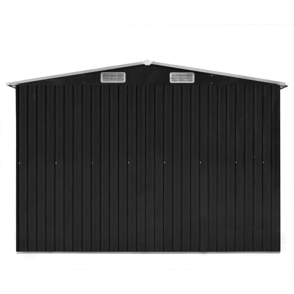 vidaXL Garden Shed 257x489x181 cm Metal Anthracite