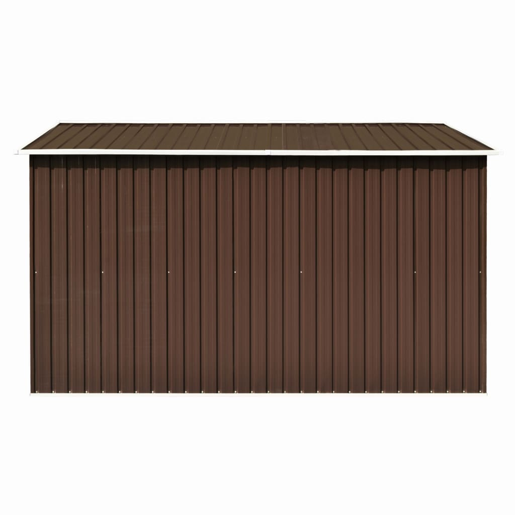 vidaXL Garden Shed 257x298x178 cm Metal Brown