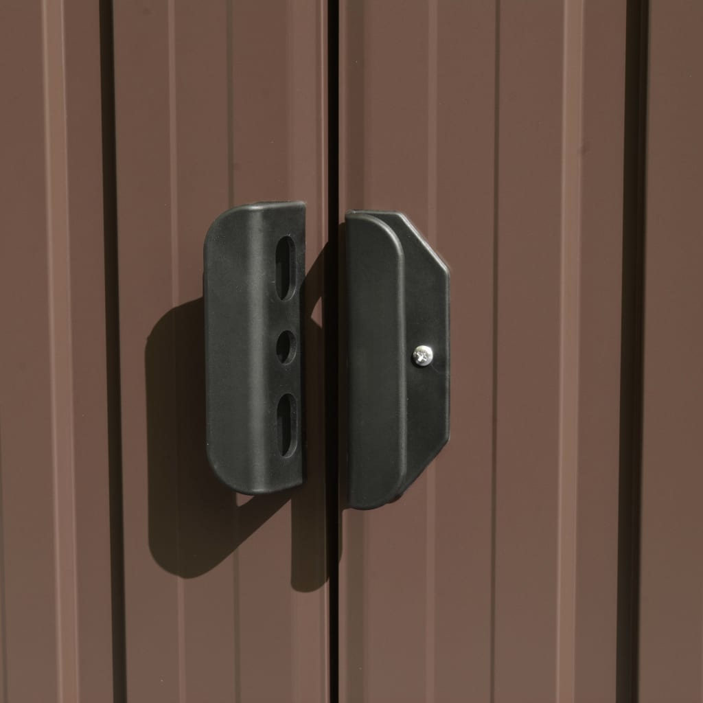vidaXL Garden Shed 257x298x178 cm Metal Brown
