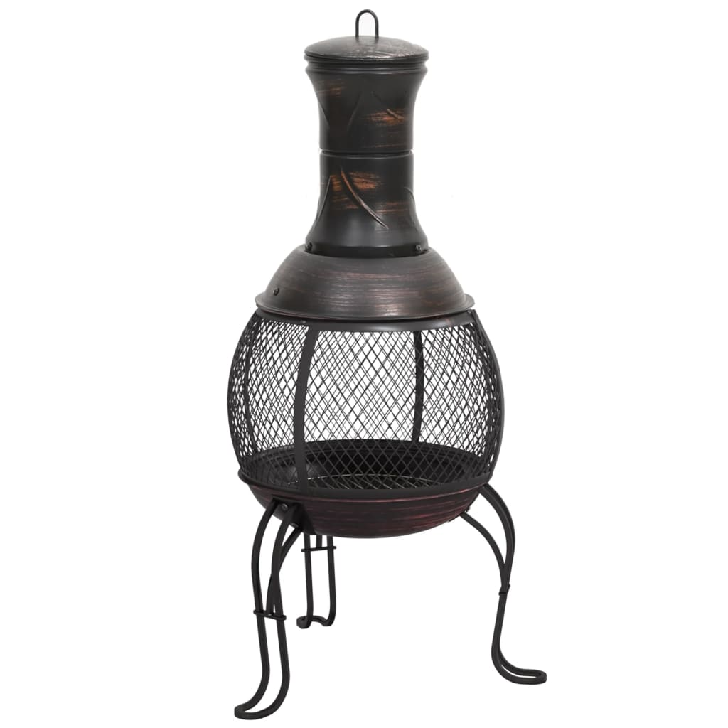 vidaXL Garden Stove with Poker 39x39x90 cm Steel