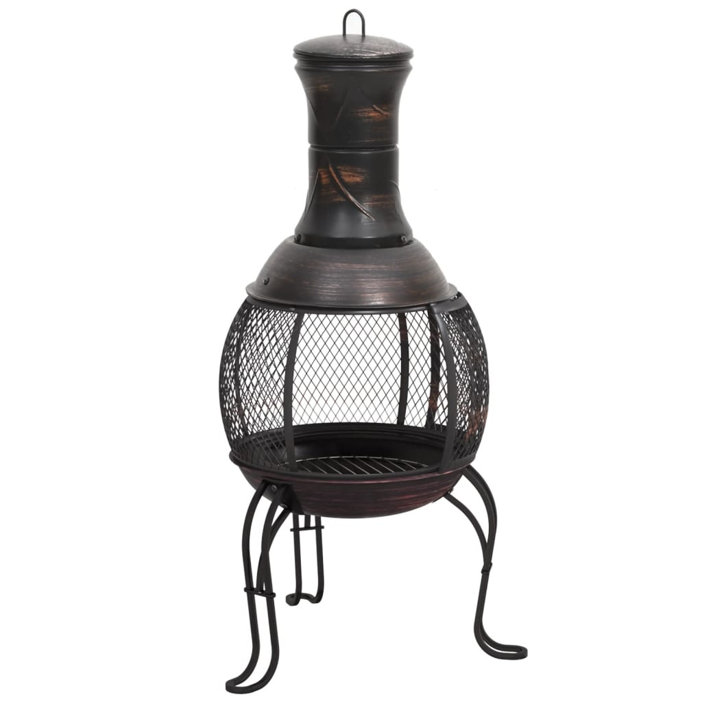 vidaXL Garden Stove with Poker 39x39x90 cm Steel
