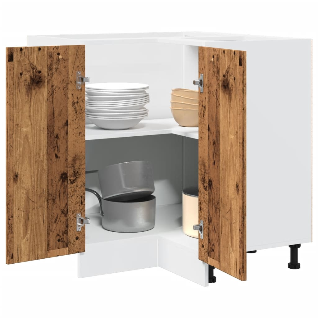 vidaXL Kitchen Cabinet Old Wood 75.5x75.5x81.5 cm Engineered Wood