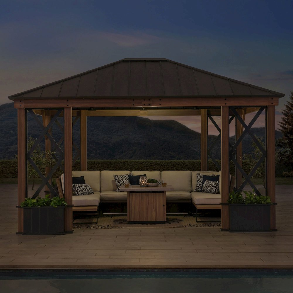 Sunjoy 13 x 15 ft Hardtop Gazebo