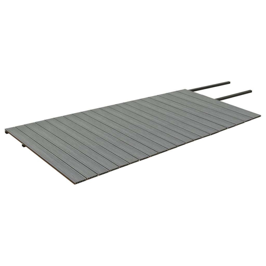 vidaXL WPC Decking Boards with Accessories Brown and Grey 40 m² 2.2 m