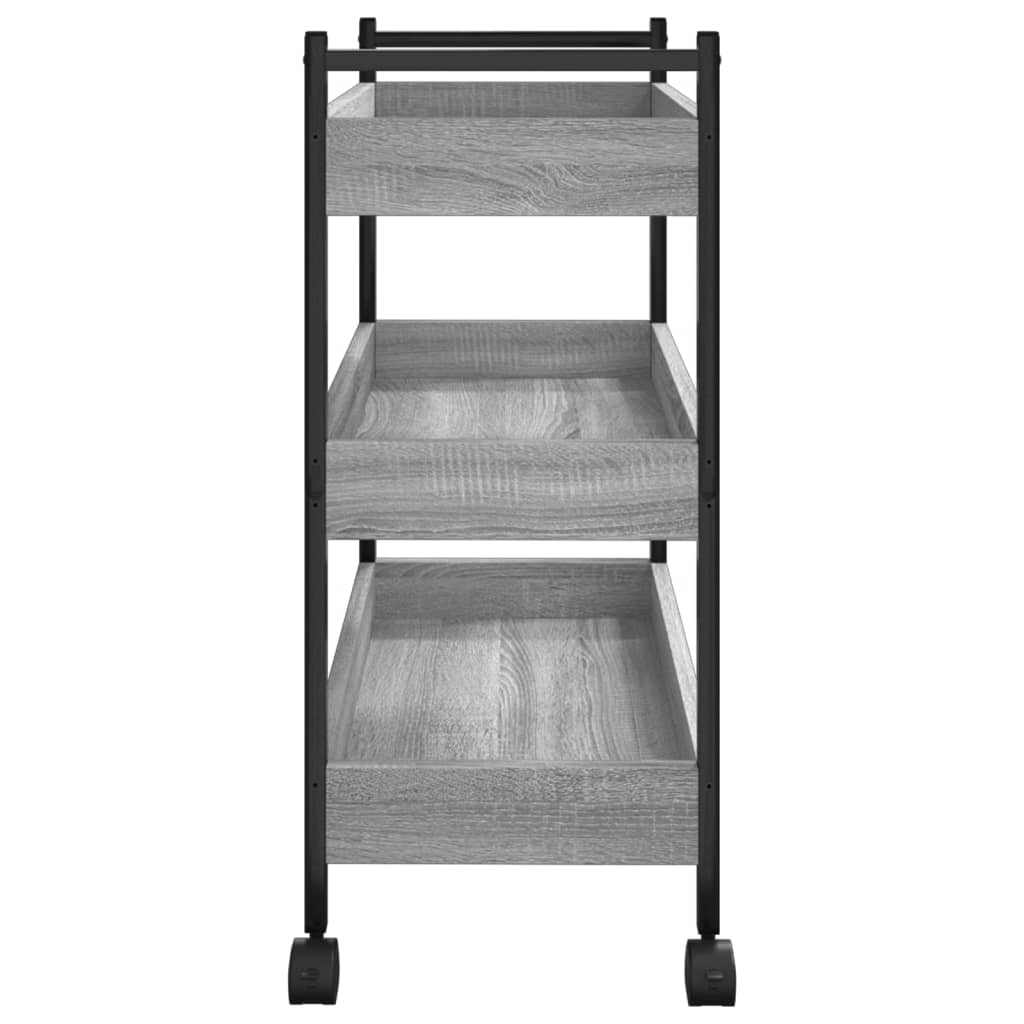 vidaXL Kitchen Trolley Grey Sonoma 50x30x70 cm Engineered Wood