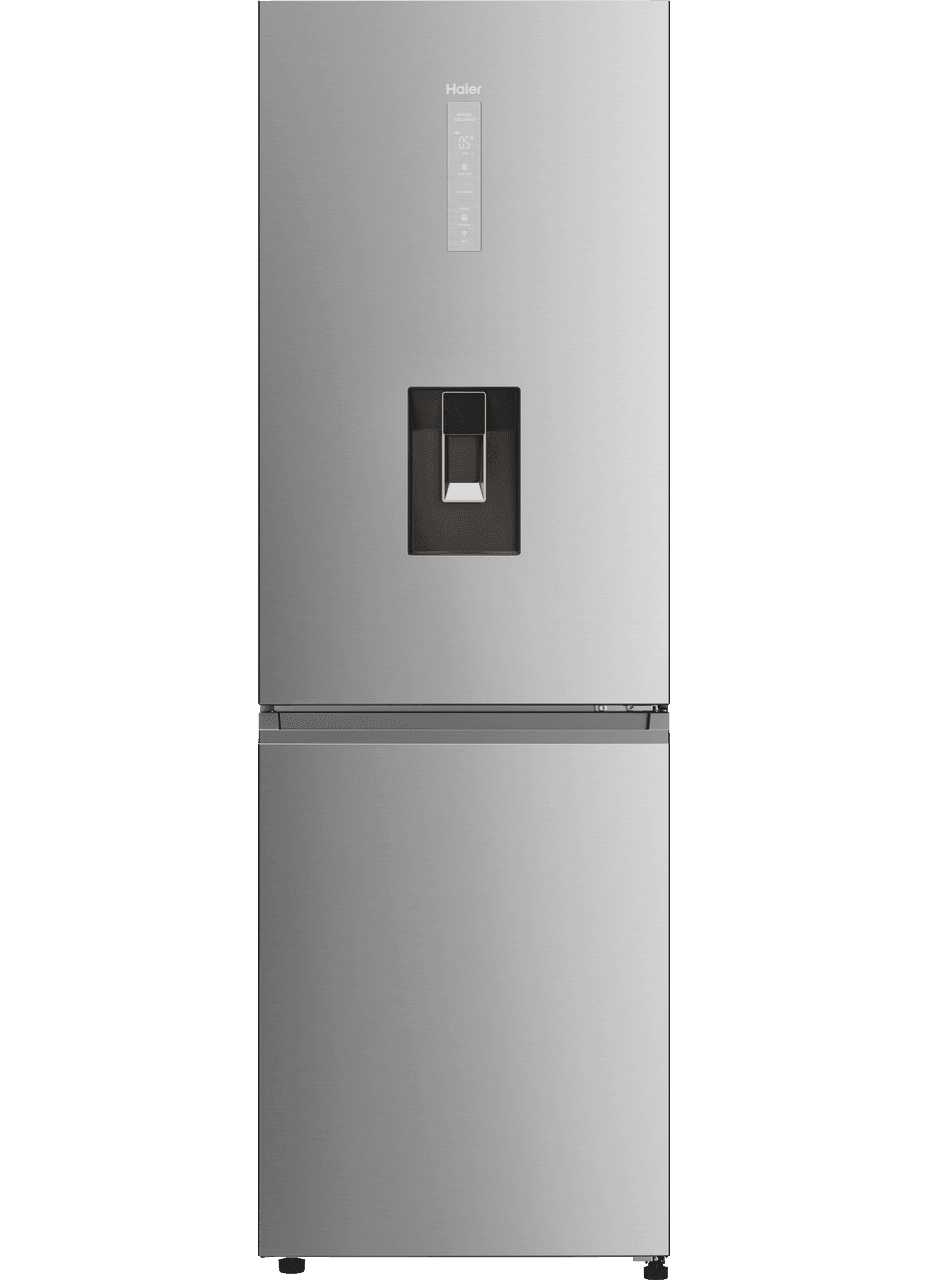 Haier HDPW5618DWPK 50/50 No Frost Fridge Freezer- Platinum Inox- D Rated