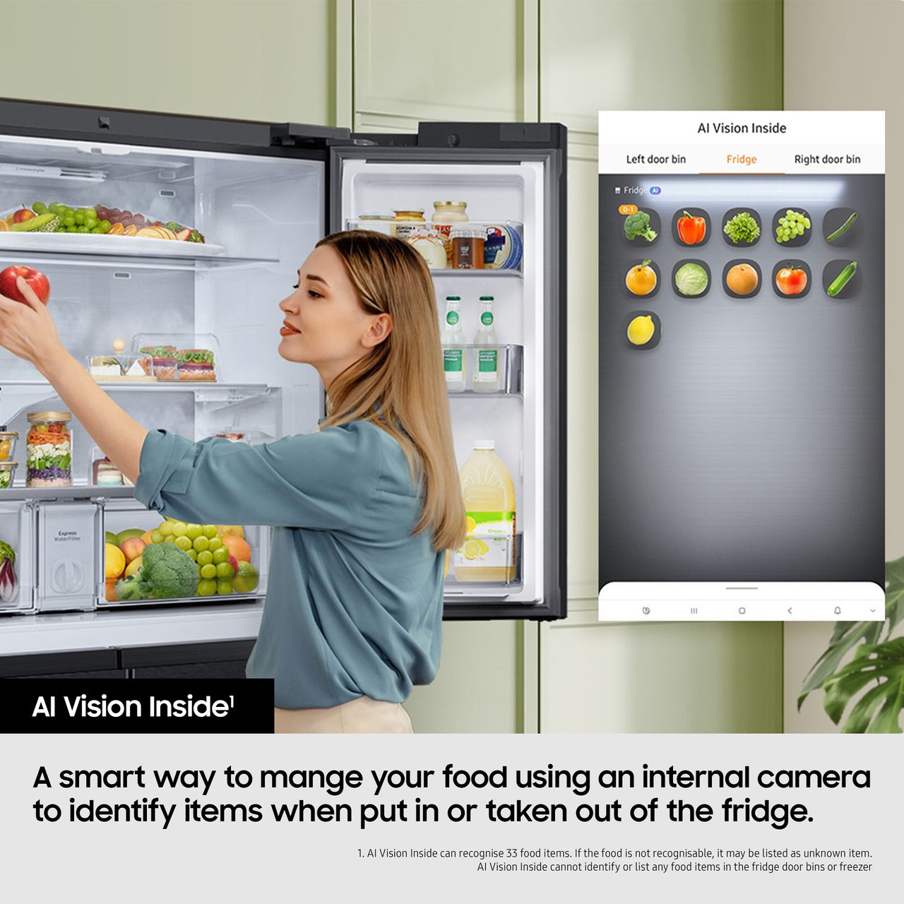 Samsung RF65DG9H0EB1EU Wifi Connected Plumbed Total No Frost American Fridge Freezer - Black -Silver - E Rated